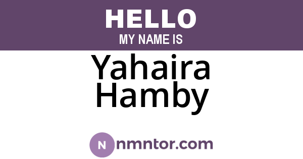 Yahaira Hamby
