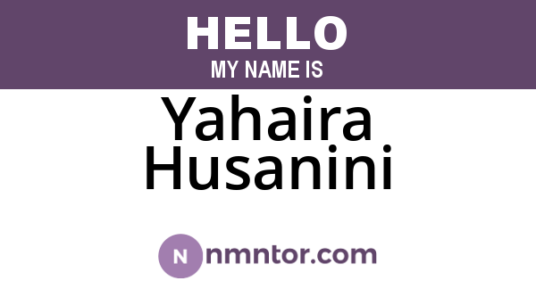 Yahaira Husanini