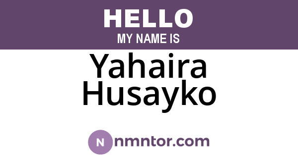 Yahaira Husayko