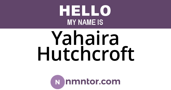 Yahaira Hutchcroft