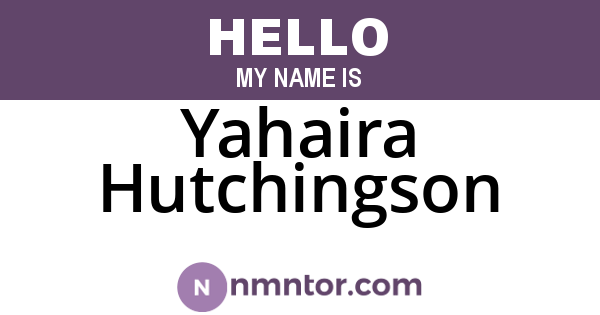 Yahaira Hutchingson