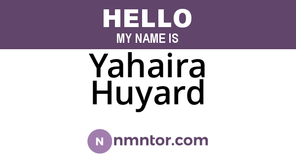 Yahaira Huyard