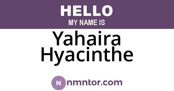 Yahaira Hyacinthe