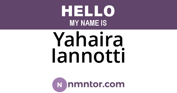 Yahaira Iannotti