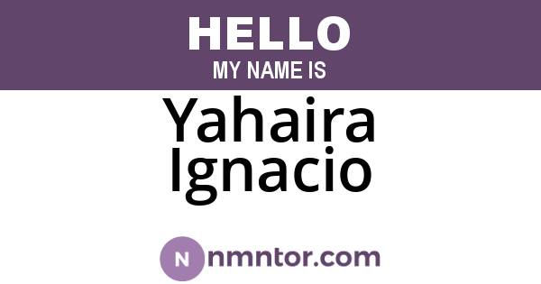 Yahaira Ignacio