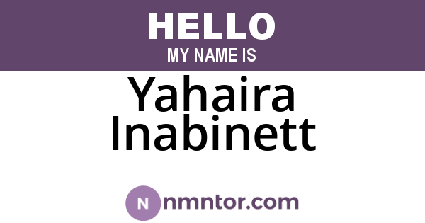 Yahaira Inabinett