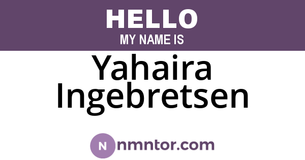 Yahaira Ingebretsen