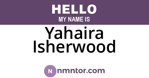 Yahaira Isherwood