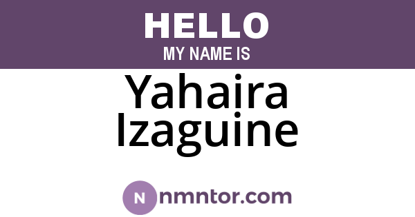 Yahaira Izaguine