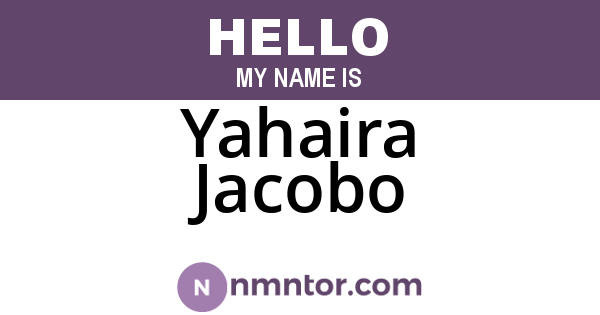 Yahaira Jacobo
