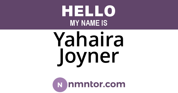 Yahaira Joyner