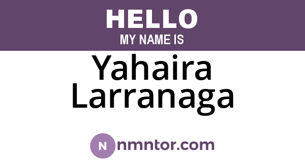 Yahaira Larranaga
