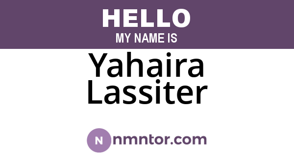 Yahaira Lassiter
