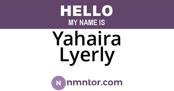 Yahaira Lyerly