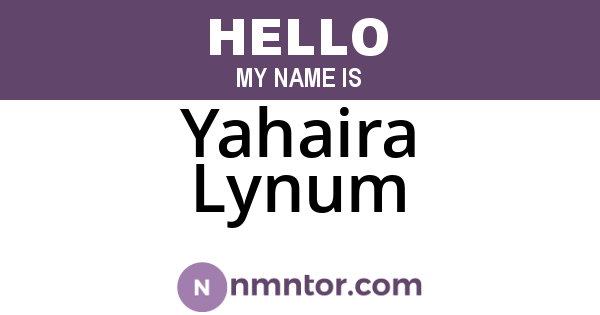 Yahaira Lynum