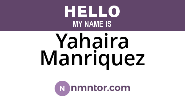 Yahaira Manriquez