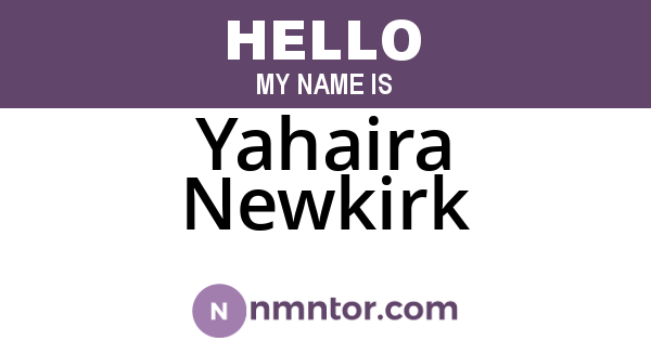 Yahaira Newkirk