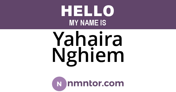 Yahaira Nghiem