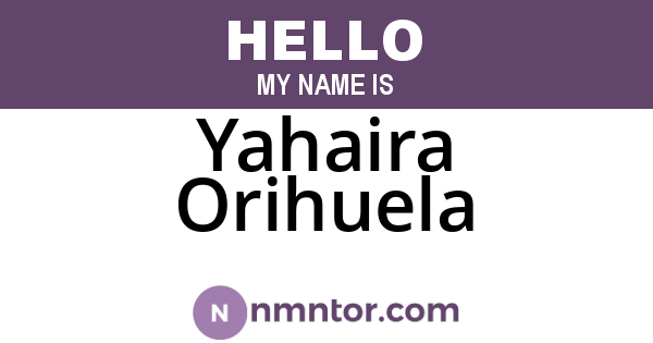 Yahaira Orihuela