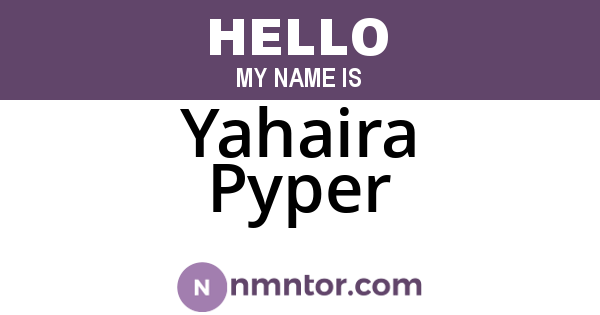 Yahaira Pyper