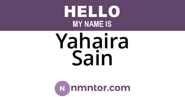 Yahaira Sain