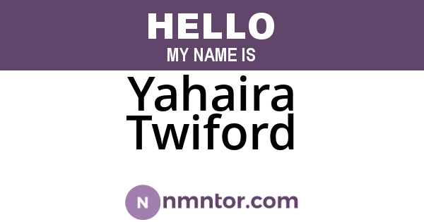 Yahaira Twiford