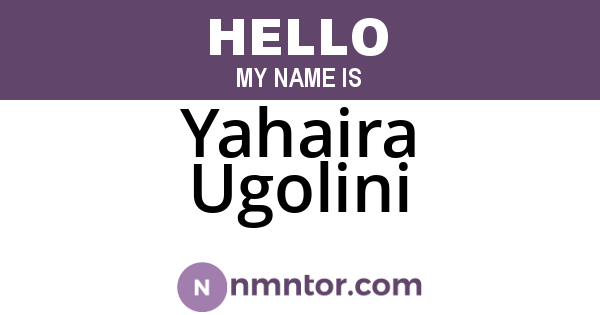 Yahaira Ugolini