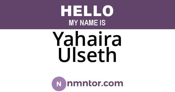 Yahaira Ulseth