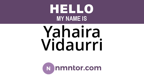 Yahaira Vidaurri