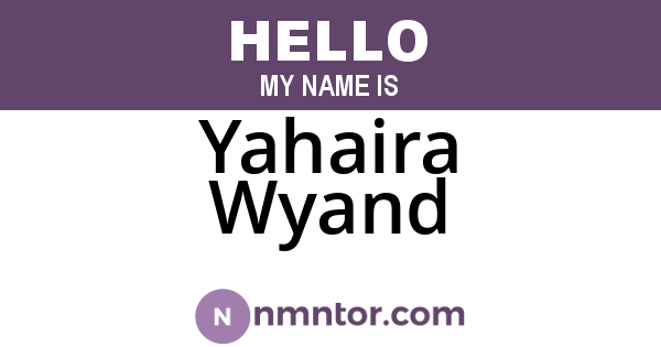 Yahaira Wyand