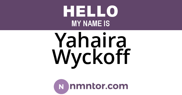 Yahaira Wyckoff
