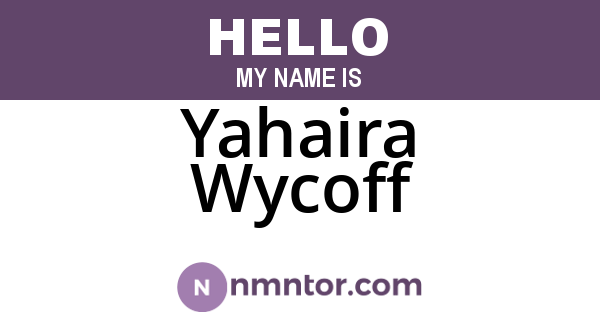 Yahaira Wycoff