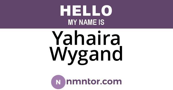 Yahaira Wygand