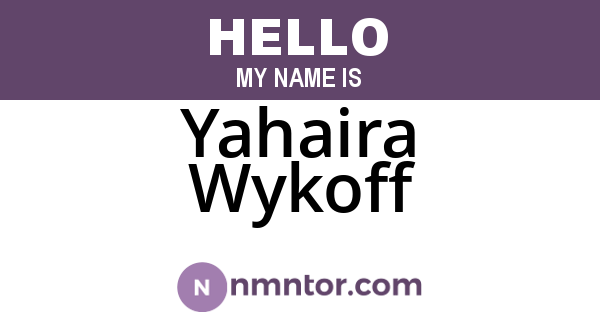 Yahaira Wykoff