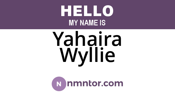 Yahaira Wyllie