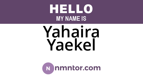 Yahaira Yaekel