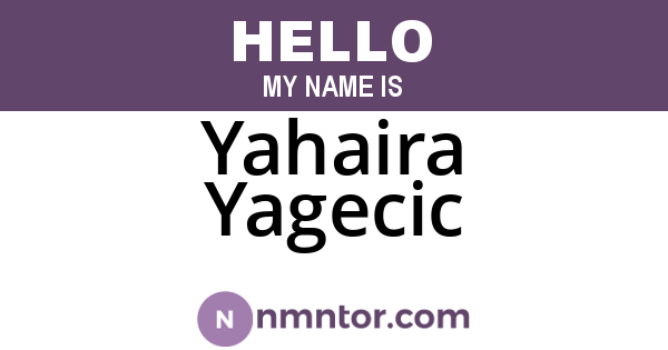 Yahaira Yagecic