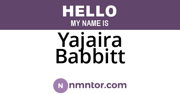 Yajaira Babbitt