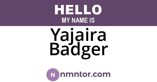 Yajaira Badger