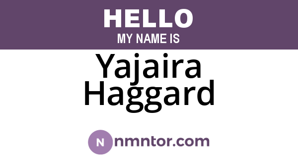 Yajaira Haggard