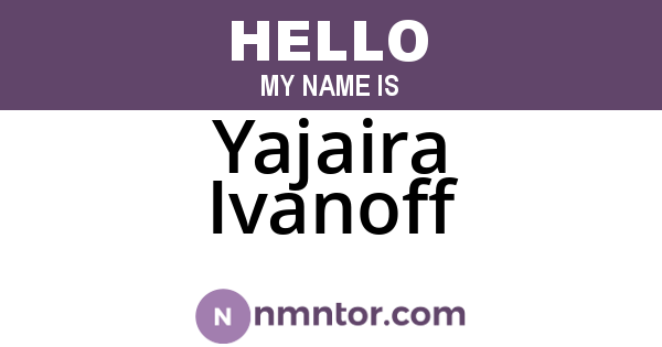 Yajaira Ivanoff