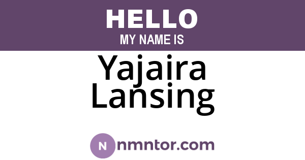 Yajaira Lansing