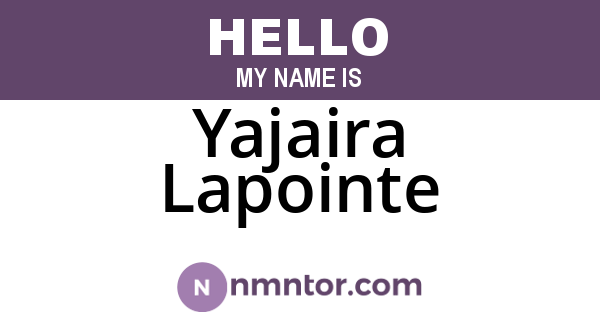 Yajaira Lapointe