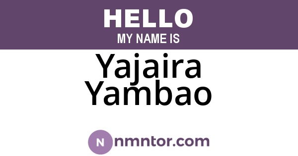 Yajaira Yambao