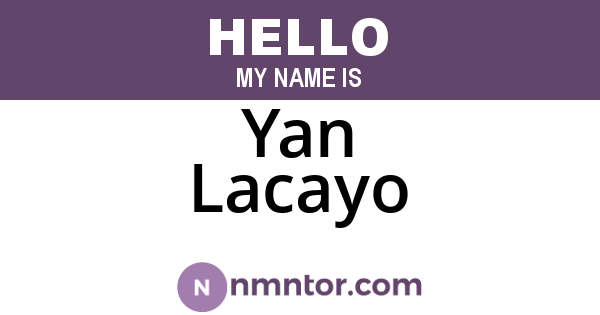 Yan Lacayo