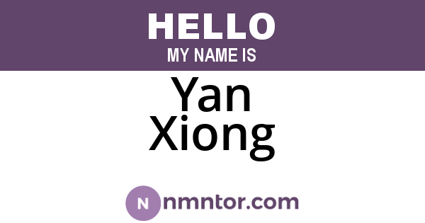 Yan Xiong