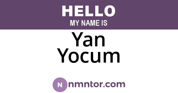 Yan Yocum