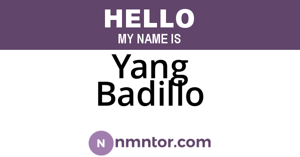 Yang Badillo