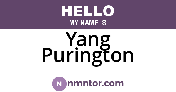 Yang Purington