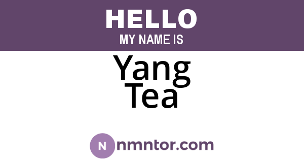 Yang Tea